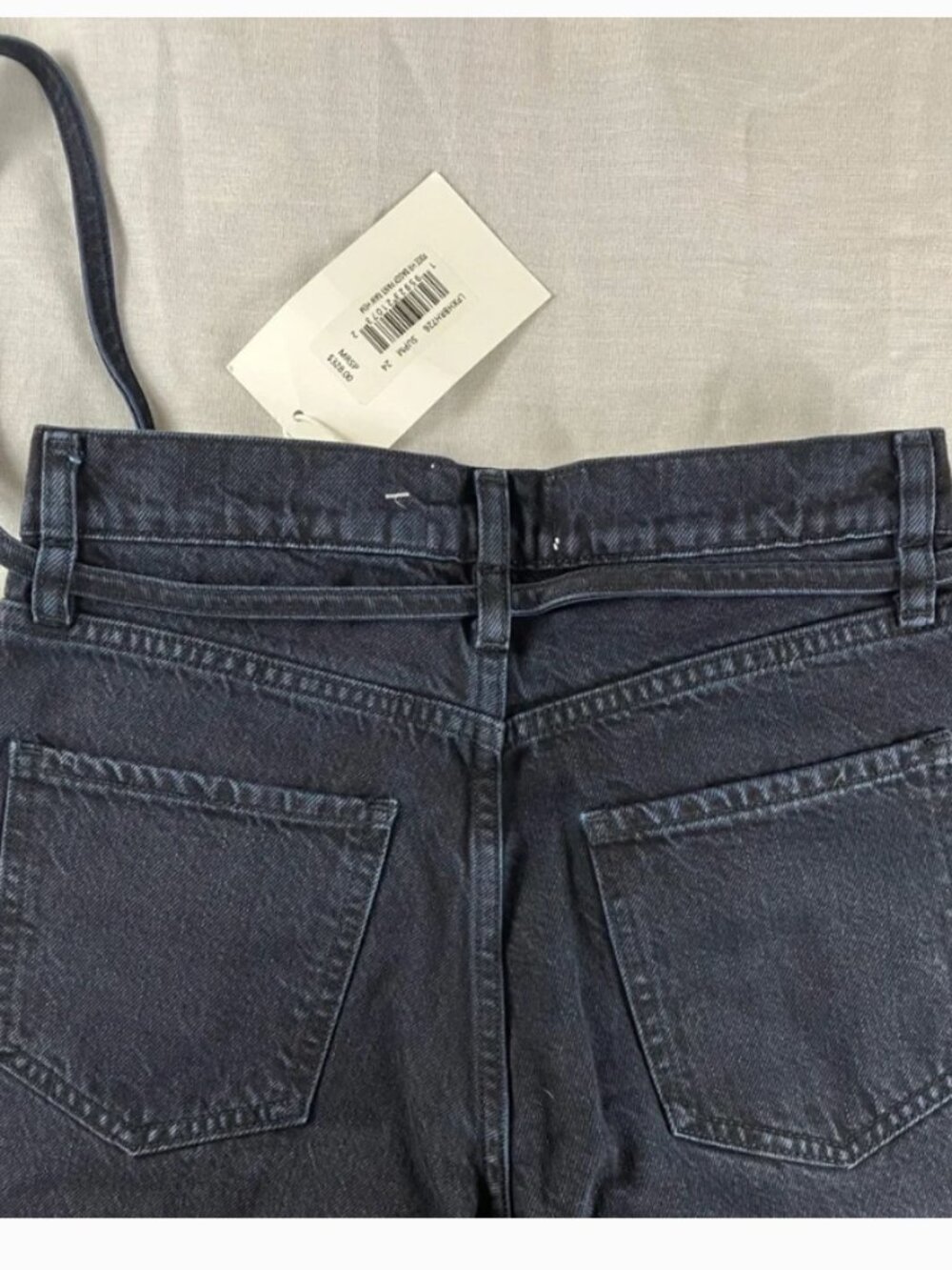 Frame Black Le Pixie High Rise Baggy Raw Released Hem Jeans 24  x 28 inseam - Picture 5 of 11